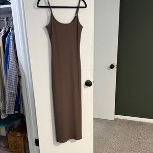 Ribbed Midi body con dress